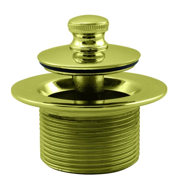 Westbrass Twist & Close 1-1/2" NPSM Coarse Thread Bath Drain in Polished Brass D331-01